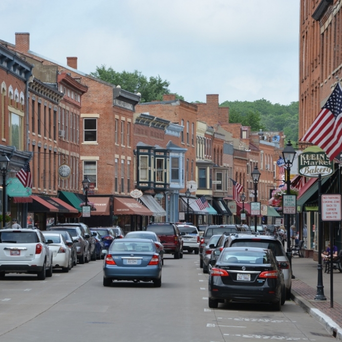 view of dubuque city streets
